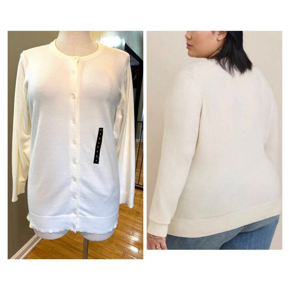 Torrid 5 (5X‎ 28) Everyday Soft Ivory Button Up Cardigan Lightweight Sweater Top